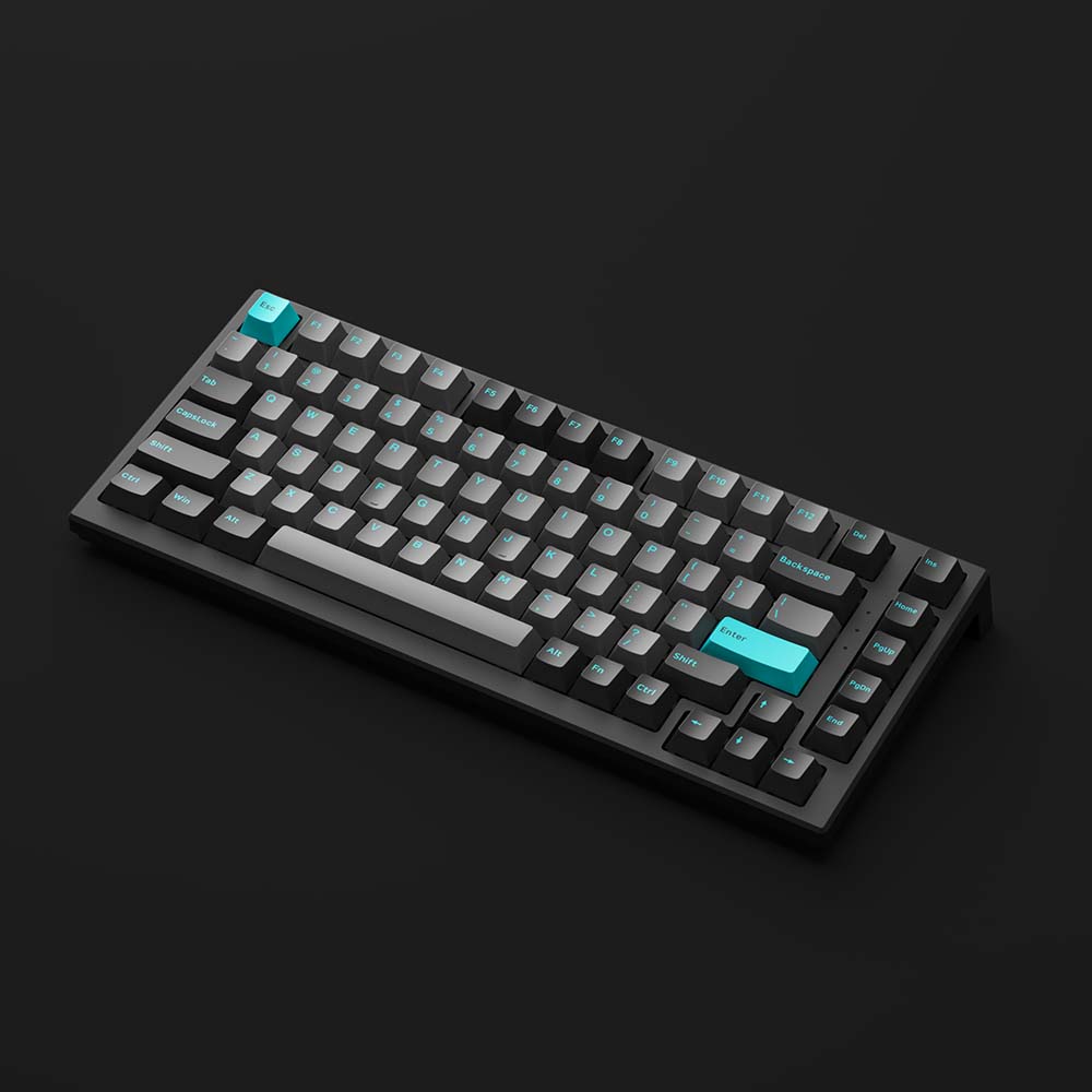 Bàn phím cơ MonsGeek MG75 Black & Cyan - Hàng Chính Hãng