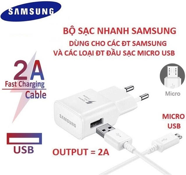 Cáp sạc nhanh 2A Micro USB cho các dòng máy điện thoại ( SIÊU BỀN )