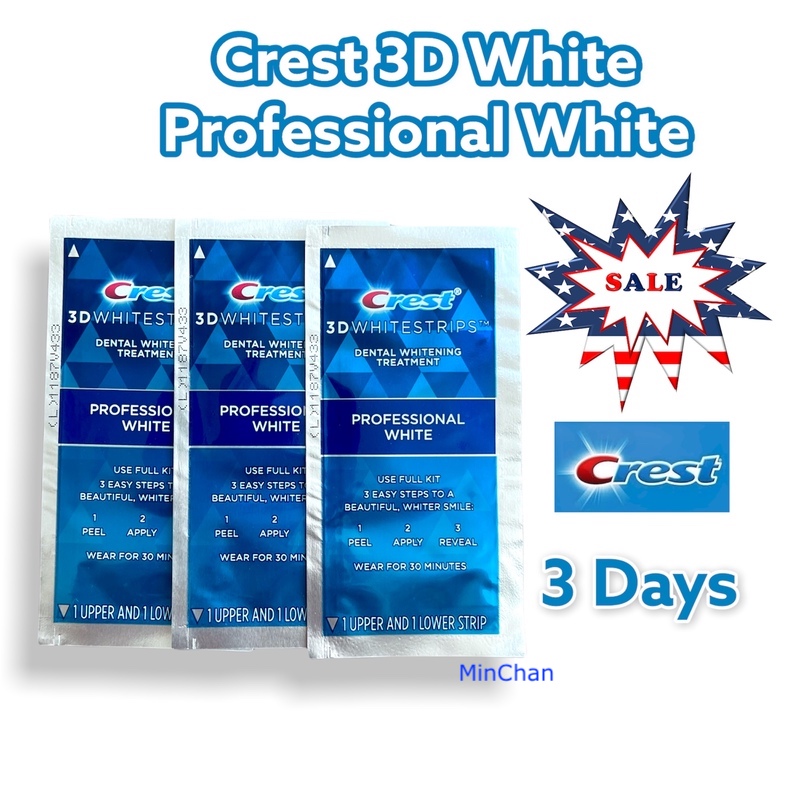 [Hàng Mỹ] Combo 10 miếng (5 gói/5 ngày) dán trắng răng Crest 3D White Whitestrips Professional Effects (mẫu mới 2023)