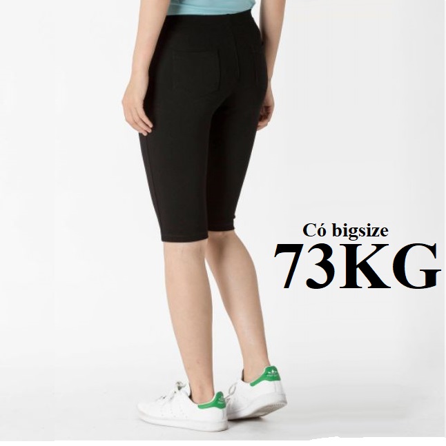 Quần Ngố nữ 4 Túi, quần legging lửng 4 túi, quần lửng nữ 4 túi, vải Thun Viscose dày, mát thoáng, không lộ, có Big size 73KG
