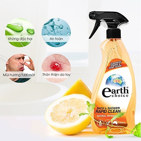 Nước rửa nhà tắm cao cấp Earth Choice 600ml