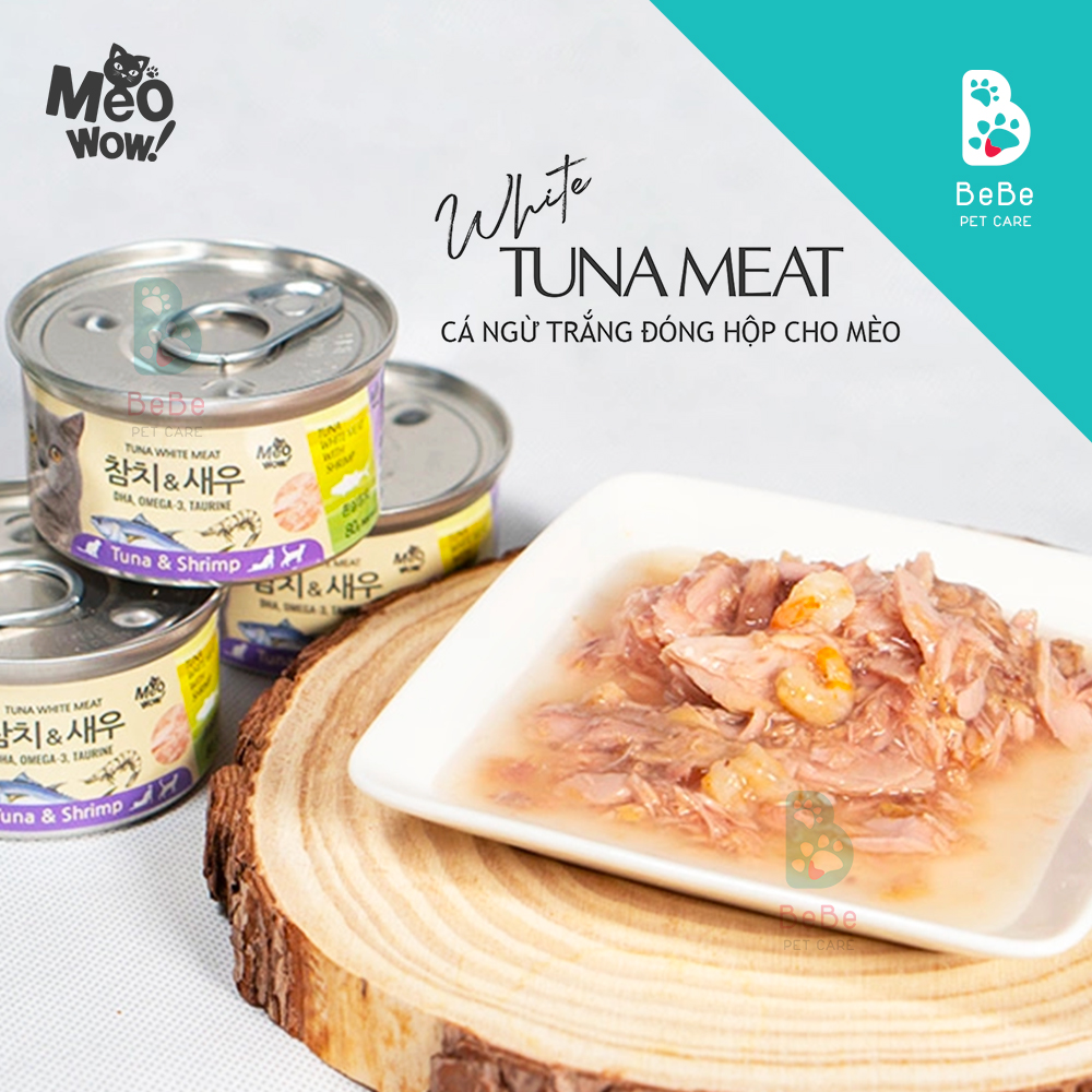 [Combo 10 - 12 Lon] Pate MEOWOW Từ Cá Ngừ Trắng Nhiều Vị Cho Mèo Mọi Lứa Tuổi