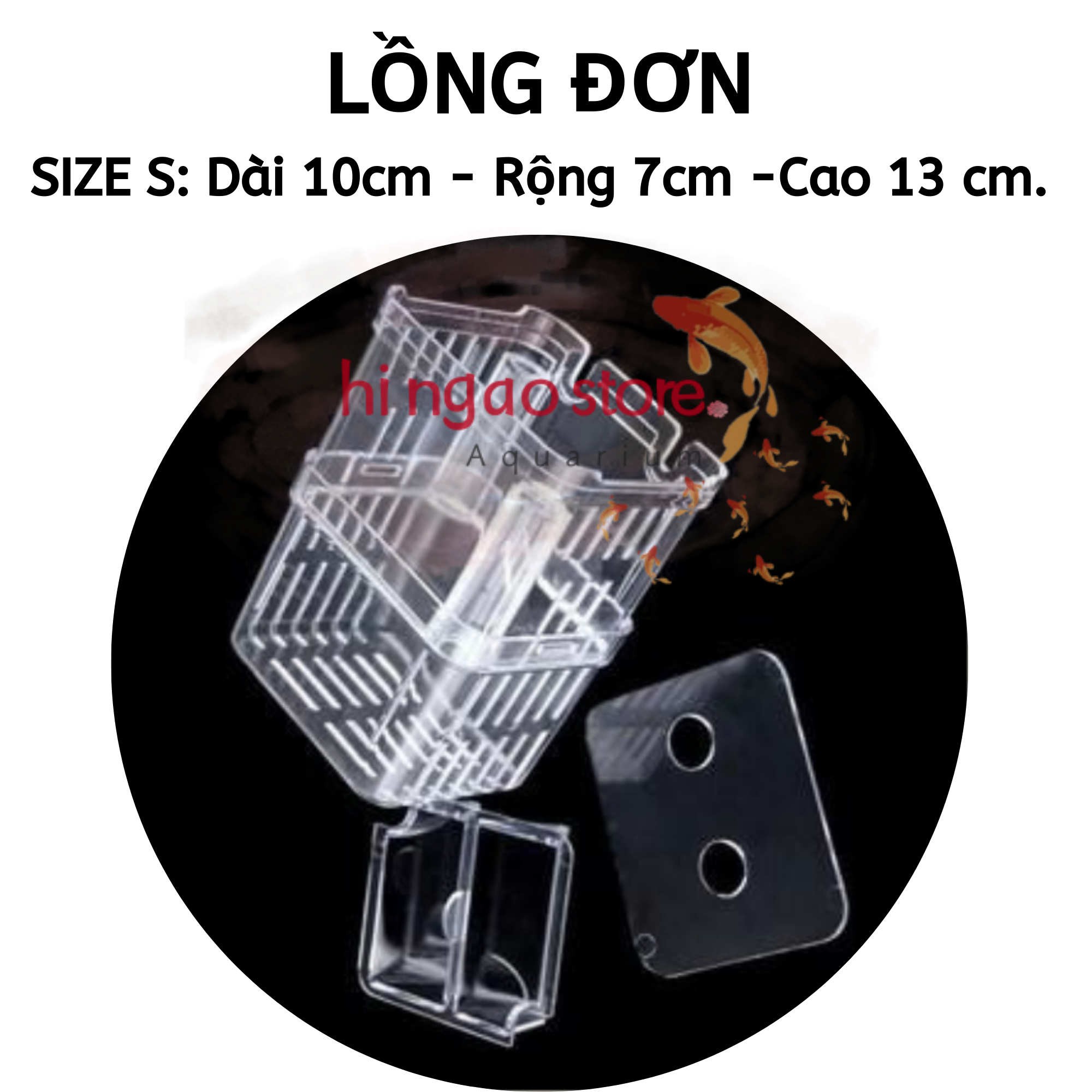 Clog cage-Guppy cage size 10x7x13cm - size 17,5X8,5x15-fish accessory | hinged aostore.