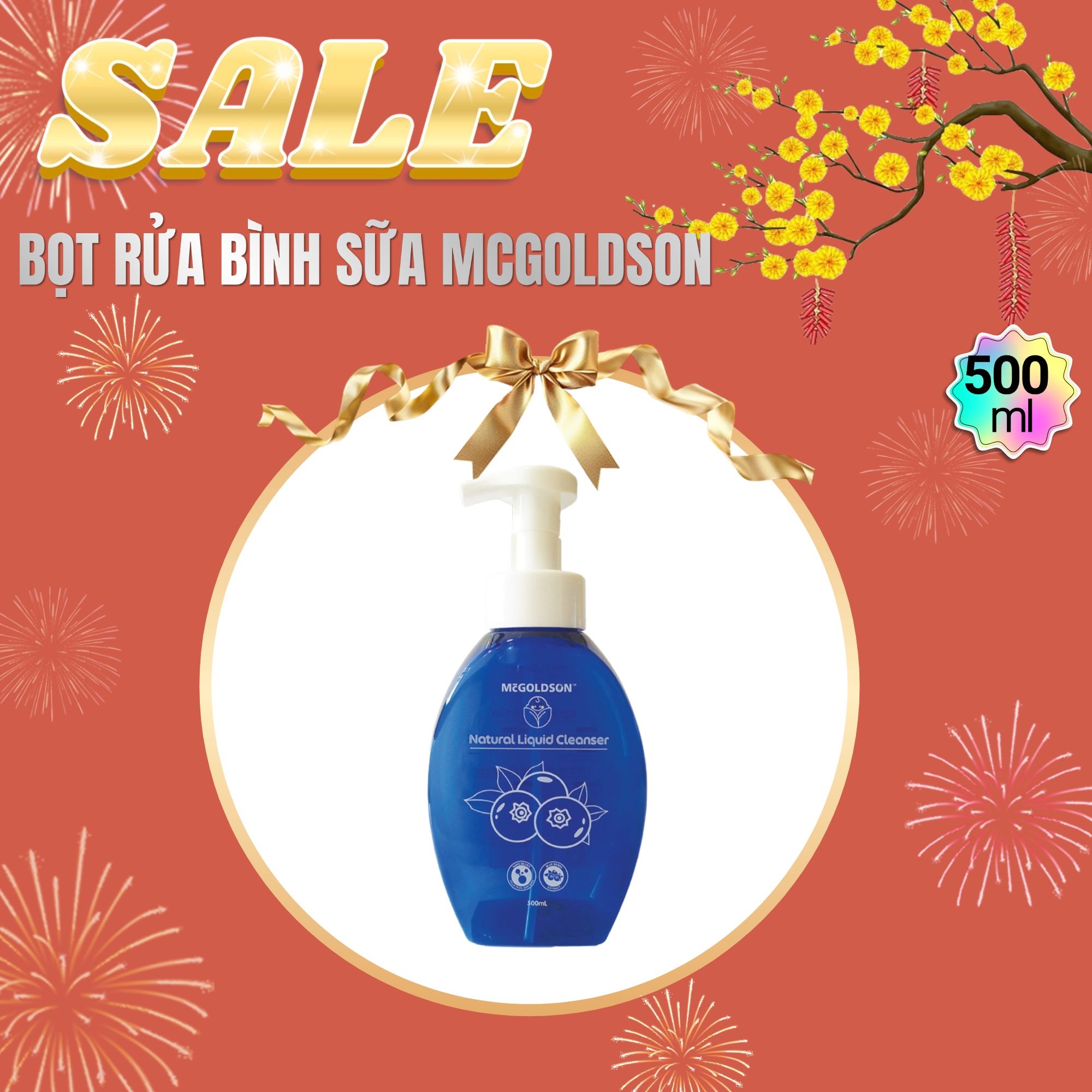 [HCM]Bọt rửa bình sữa Nano McGOLDSON (Chiết xuất Blue berry)