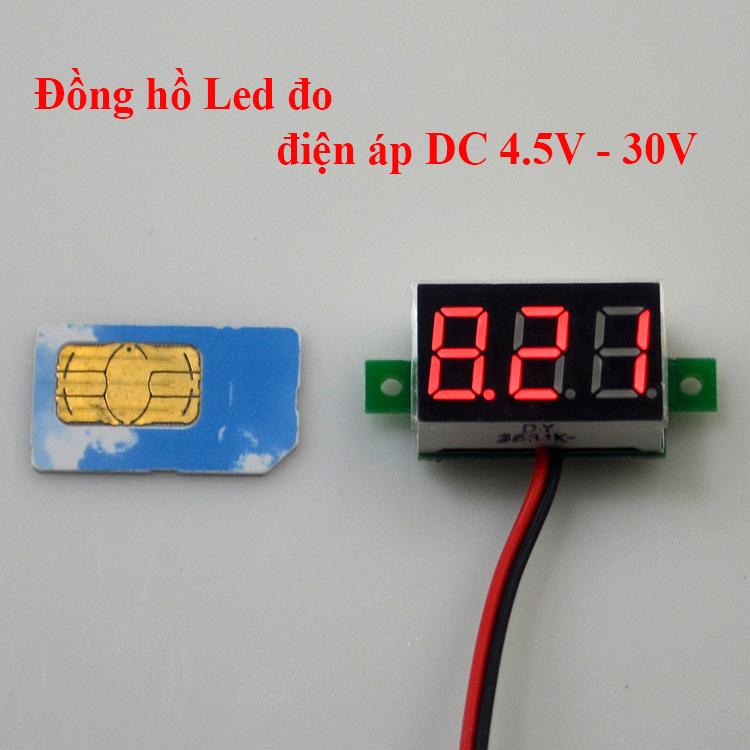 Đồng Hồ Led Đo Áp - Báo Volt DC 2 Dây 4.5~30V (0,36inch)