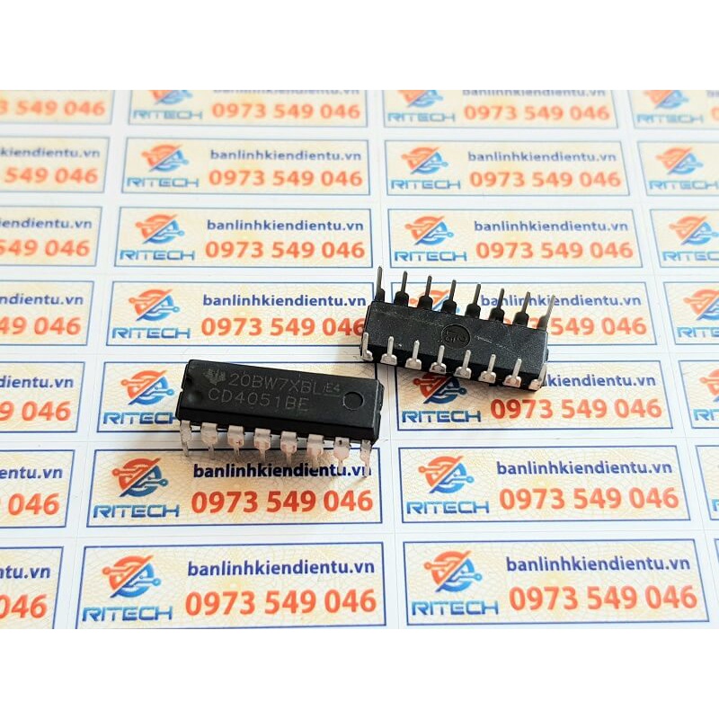 Cd4051bd, cd4051be, cd4051 dip-16 ic hàng xịn