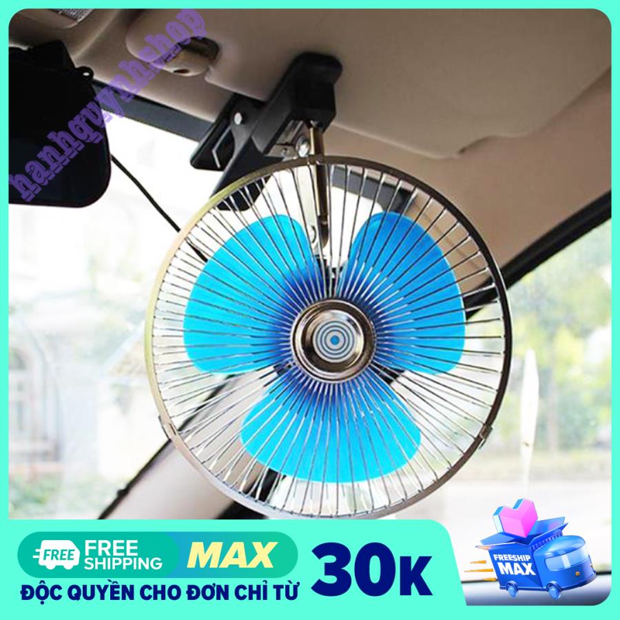 Quạt Kẹp Mini Lồng Sắt Sử Dụng Cho Ô Tô Xe Hơi Máy Công Trình Tiện Dụng 12V