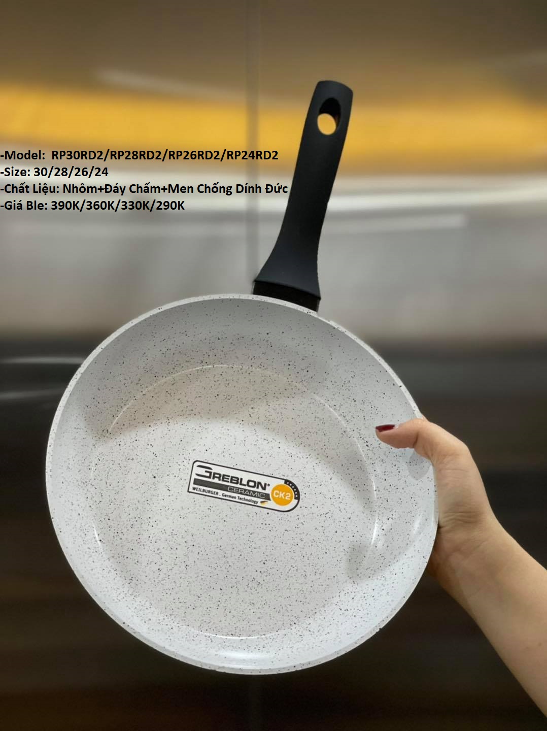 Chảo Từ Rapido 24,26,28,30cm Đáy Chấm