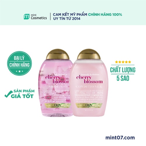 Dầu gội - dầu xả ogx cherry blossom 385ml