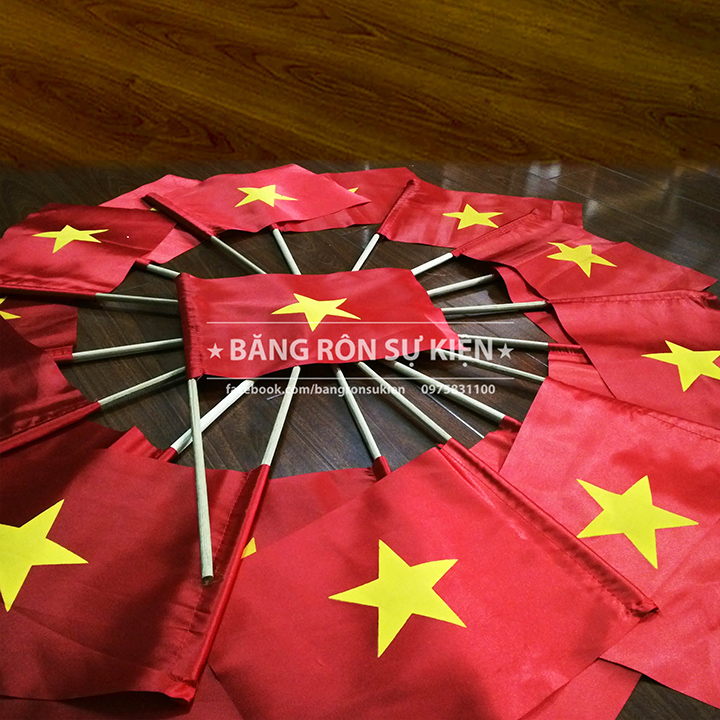 Cờ tổ quốc kèm cán combo 10 chiếc