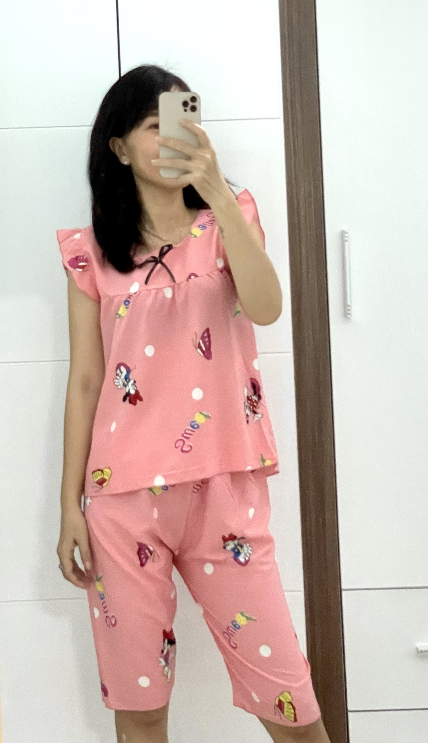 Đồ bộ mặc nhà cánh tiên lửng , size dưới 52kg