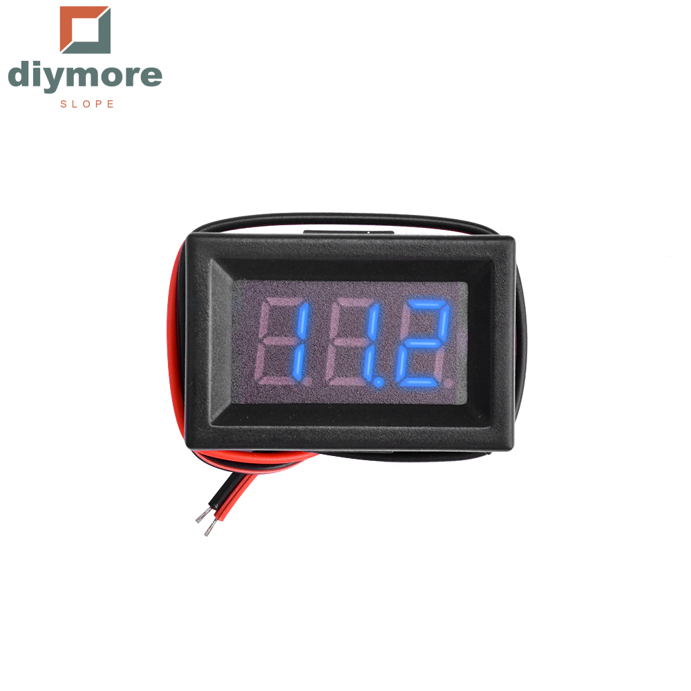 diymore slope Voltage Meter 2 Wires 0.36" DC4-30V Digital Voltmeter Gauge Tester LED Display Panel Mount Car Motorcycle Battery Monitor