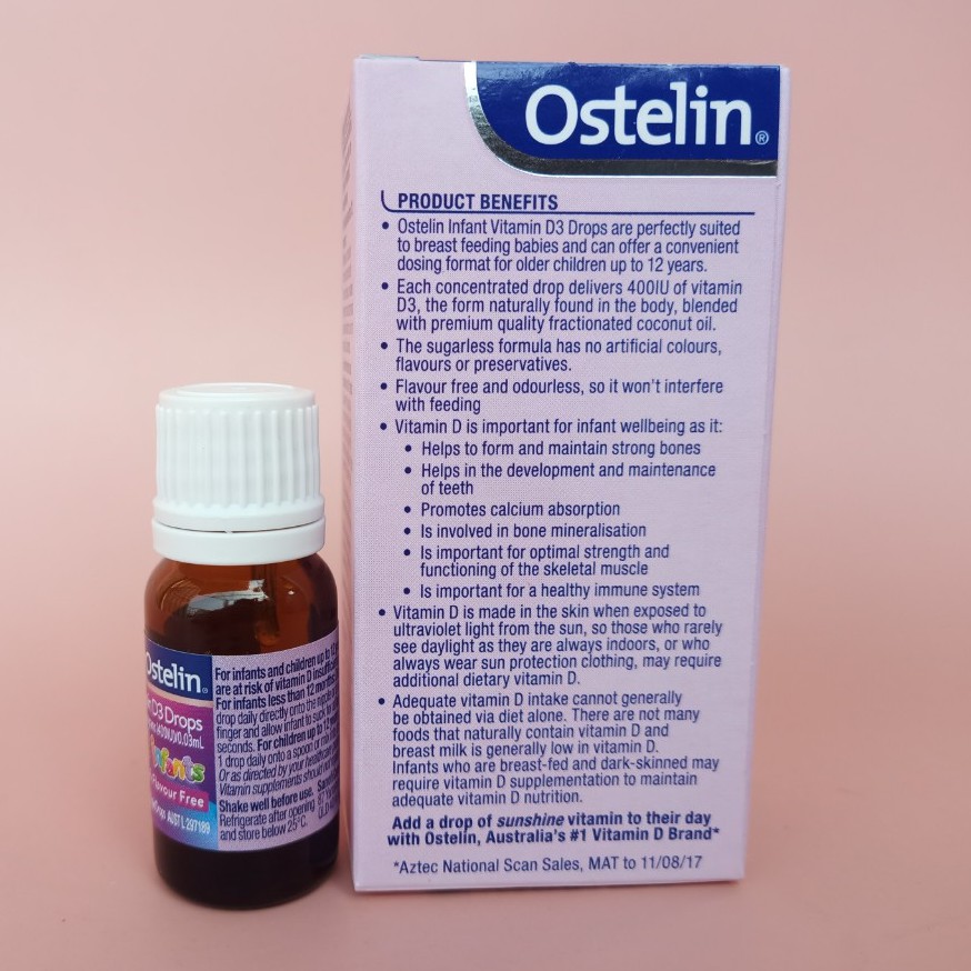 Ostelin Infant Vitamin D3 Drops 2.4ml - Hàng Úc