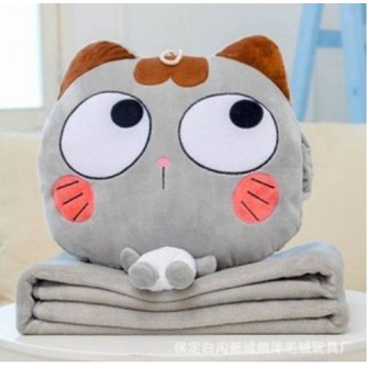 Bộ chăn gối mèo hoạt hình 3 in 1 mền mịn, chăn gối văn phòng - được chọn mẫu