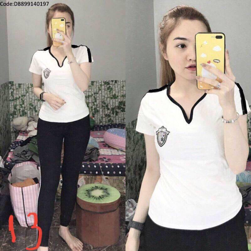 [HCM]SET BỘ THỜI TRANG CỔ TIM THÊU LOGO DỄ THƯƠNG