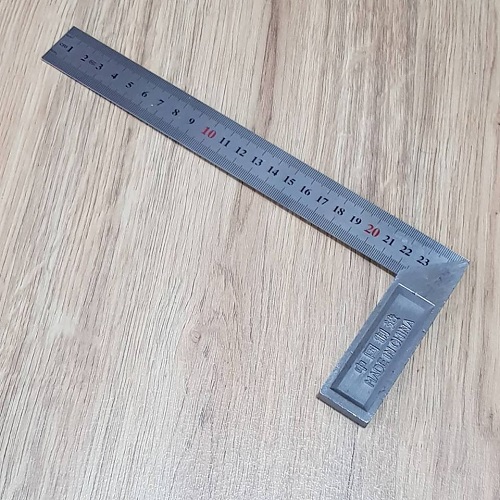 Thước Kim Loại Đo Độ Vuông Góc Dài 25cm Kim Cương