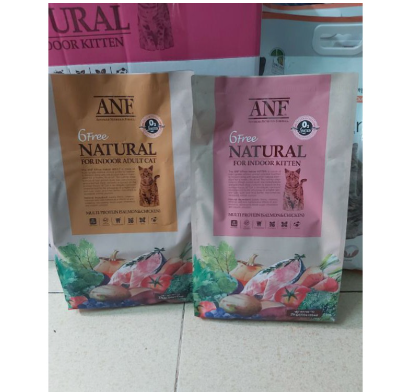 Thức ăn hạt ANF HỮU CƠ cho mèo kitten VÀ trưởng thành ANF 6free 2kg