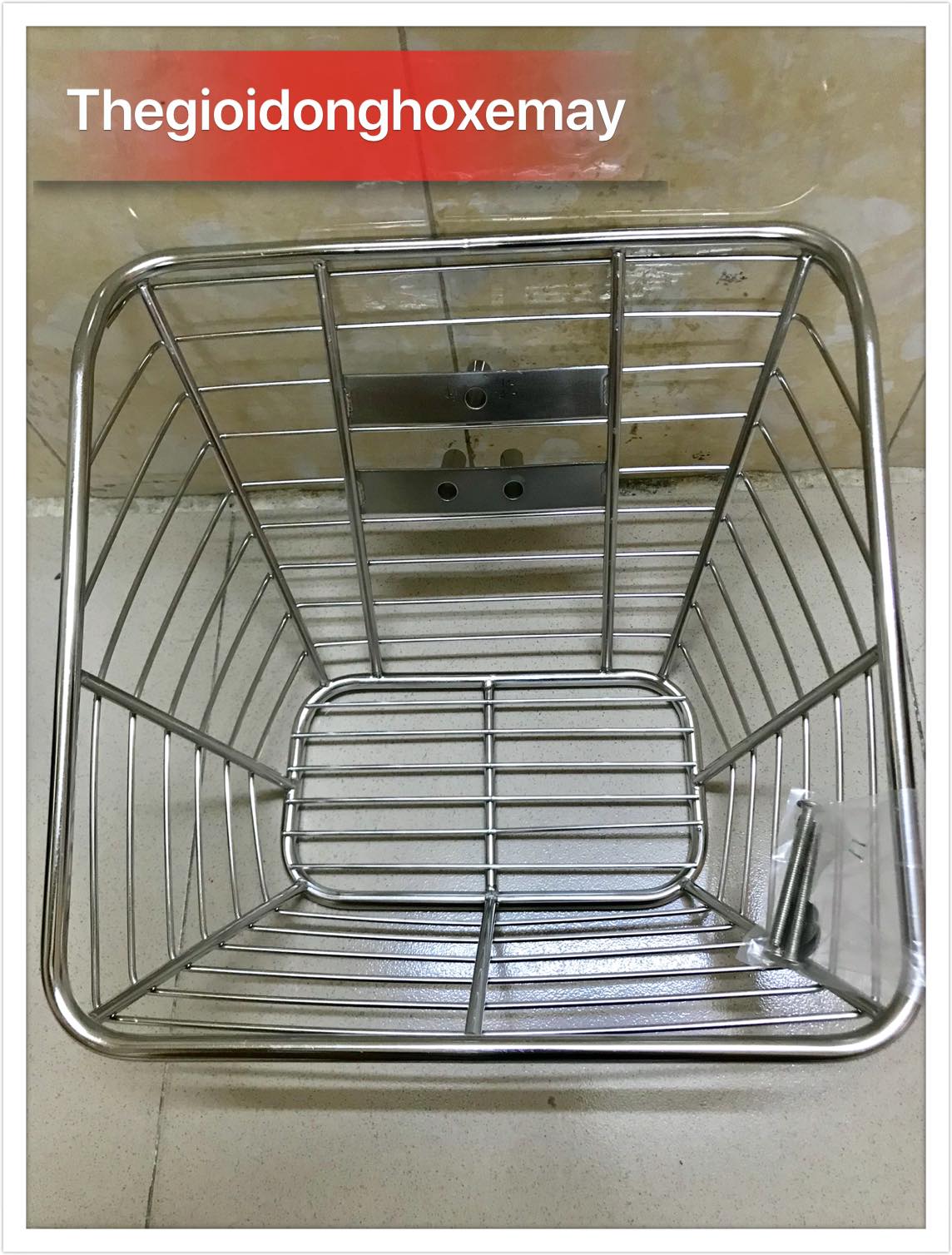 Rổ inox Sirius sọc ngang + pát si + nạ (combo 3 món)