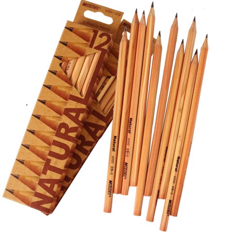 [HCM]Hộp 12 Chì GỖ 2B MARCO NATURAL-Art Pencil 6000