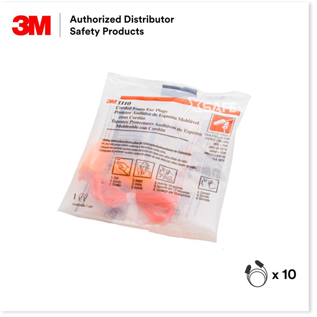 Nút Tai Chống Ồn 3M 1110 - Bịt Thai Chống Ồn Lên Đến 29Db