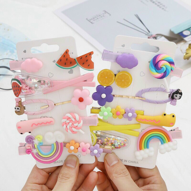 [HCM]Set 10 Kẹp Tóc Cầu Vồng Cho Bé