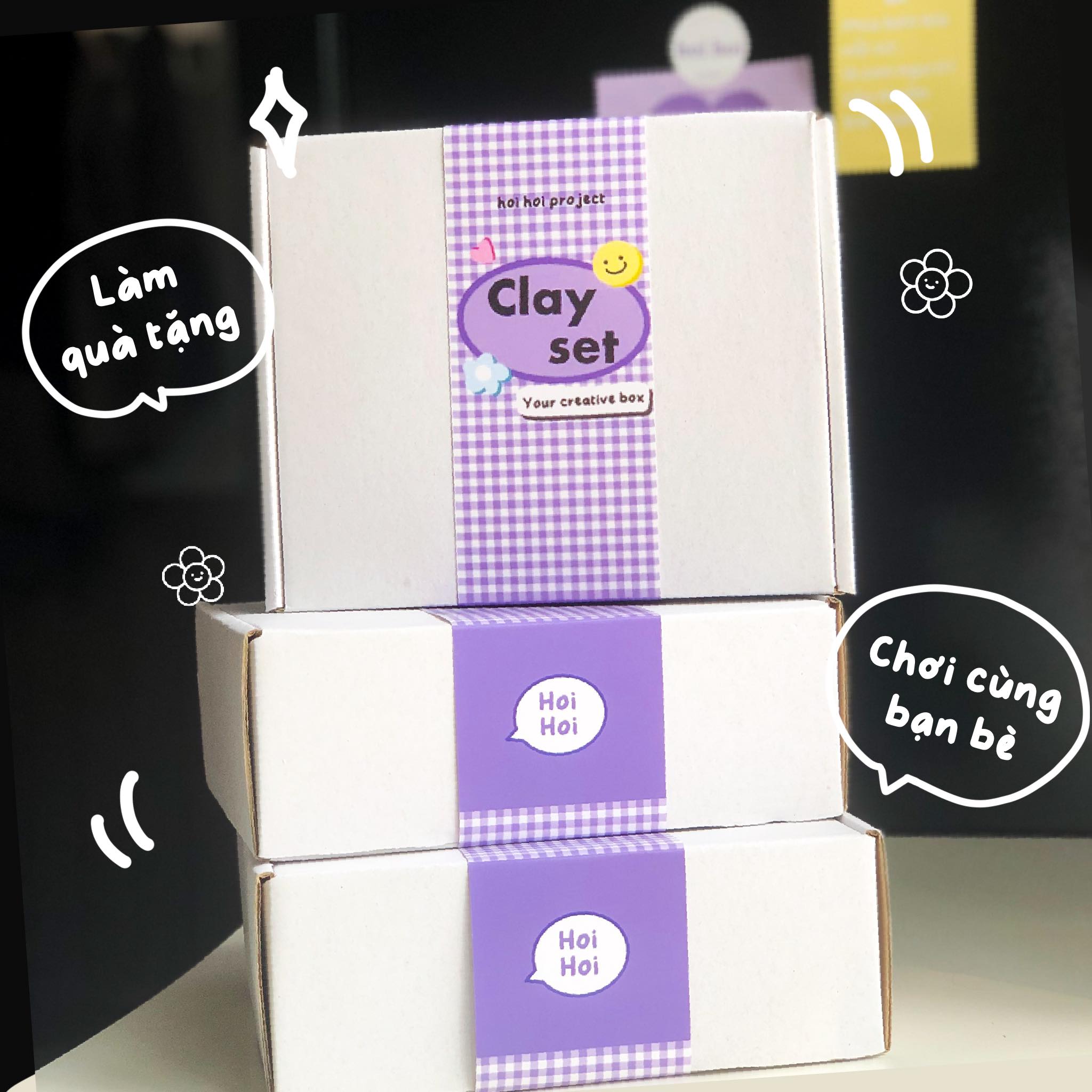 Set đất nặn tự khô đầy đủ dụng cụ / Hoi Hoi project