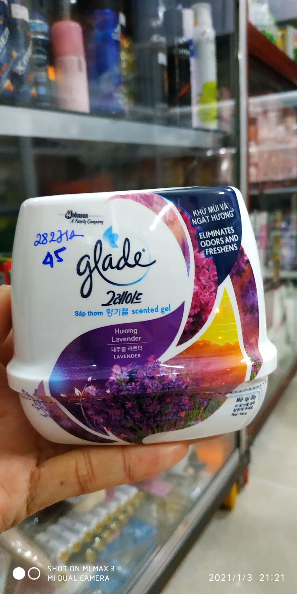 SÁP THƠM PHÒNG GLADE 180G HƯƠNG LAVENDER