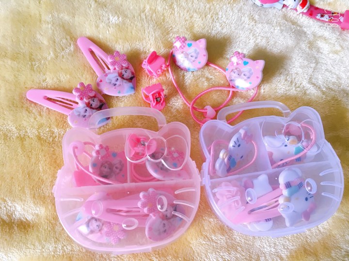 [HCM]Hộp phụ kiện tóc hello kitty cho bé gái