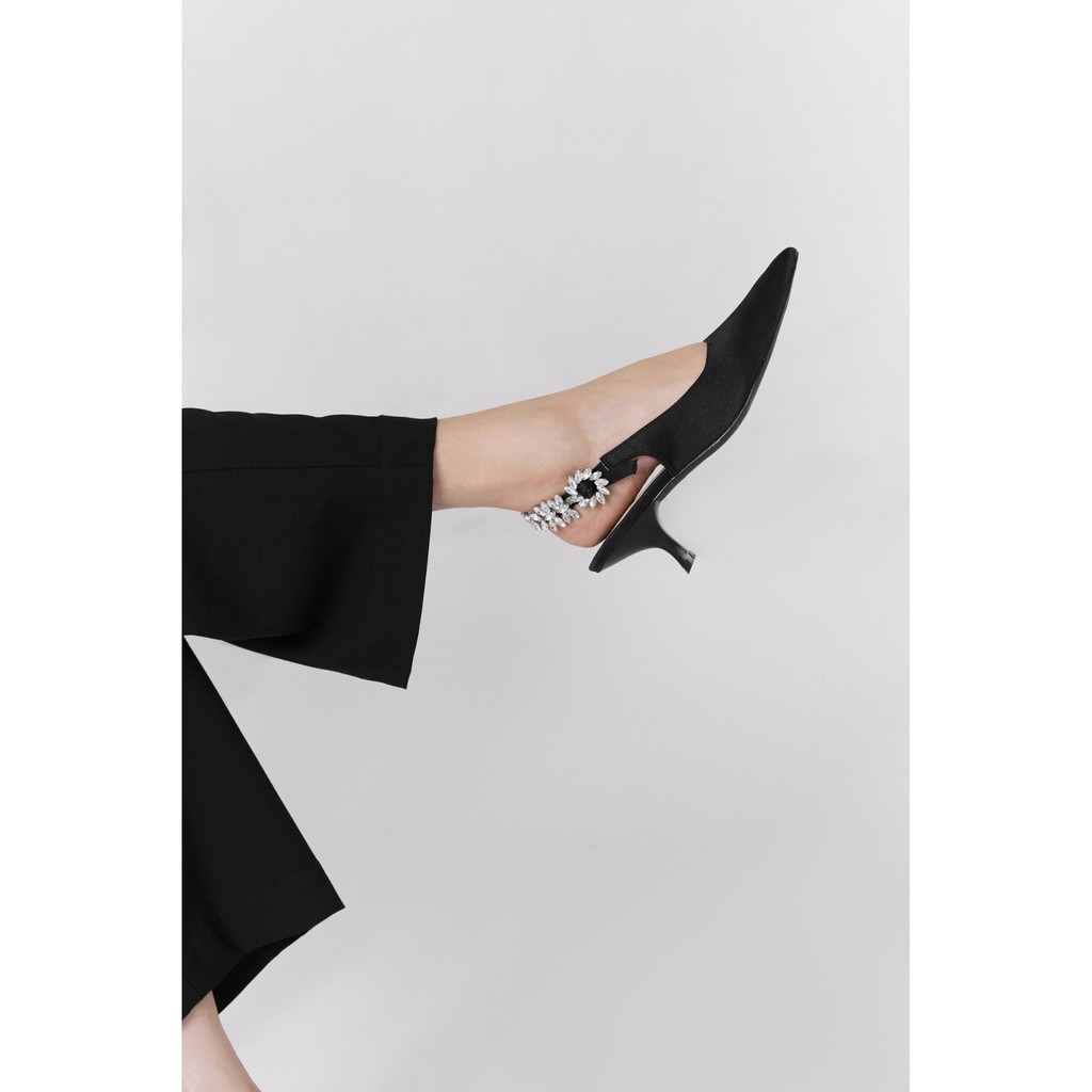 Giày Cao Gót Floralpunk Crystal Slingback Heels 5Cm