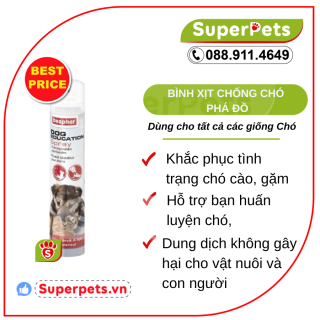 Bình Xịt Chống Chó Phá Đồ BEAPHAR DOG EDUCATION SPRAY SUPERPETS VIỆT NAM thumbnail