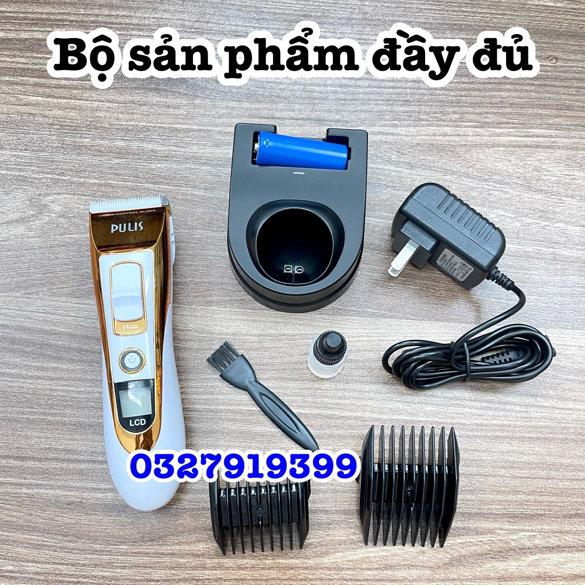 Pulis Hair Trimmer Rfcd-7800 Professional Titanium Ceramic Lcd Screen 2 Batteries 1400Mah for Women Professional Hair Trimmer