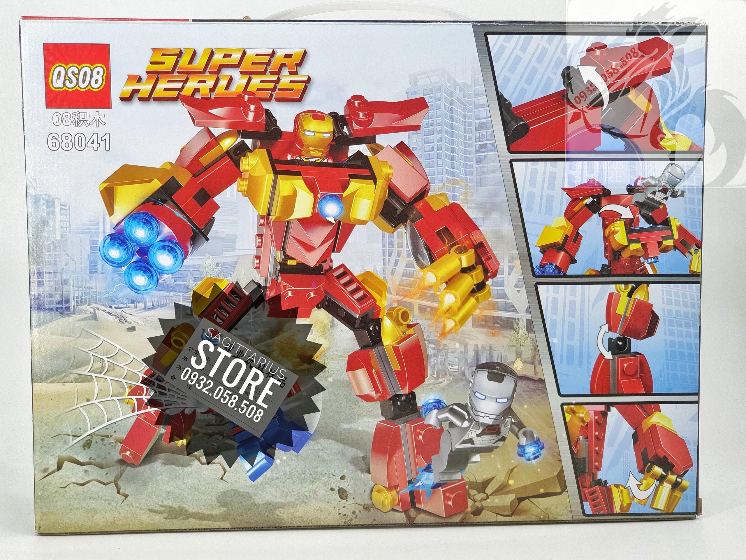 Bộ Lego QS08-68041 Lắp Ráp Robot Ironman ( 203 Mảnh )
