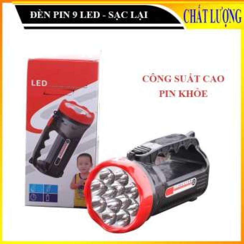 Đèn Pin Cầm Tay Siêu Sáng 9 Bóng Led - Đèn Pin Cầm Tay Sạc Điện