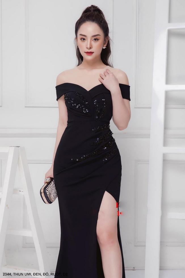 S,M,L,XL ĐẦM DẠ HỘI VAI LƯỚI XẺ CHÂN