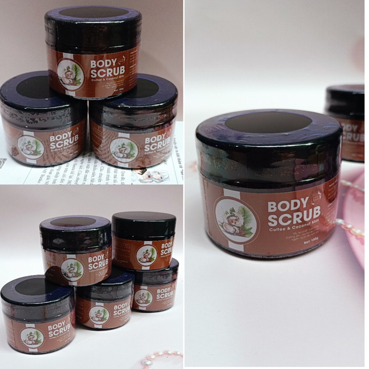 Tẩy da chết toàn thân coffe - dừa