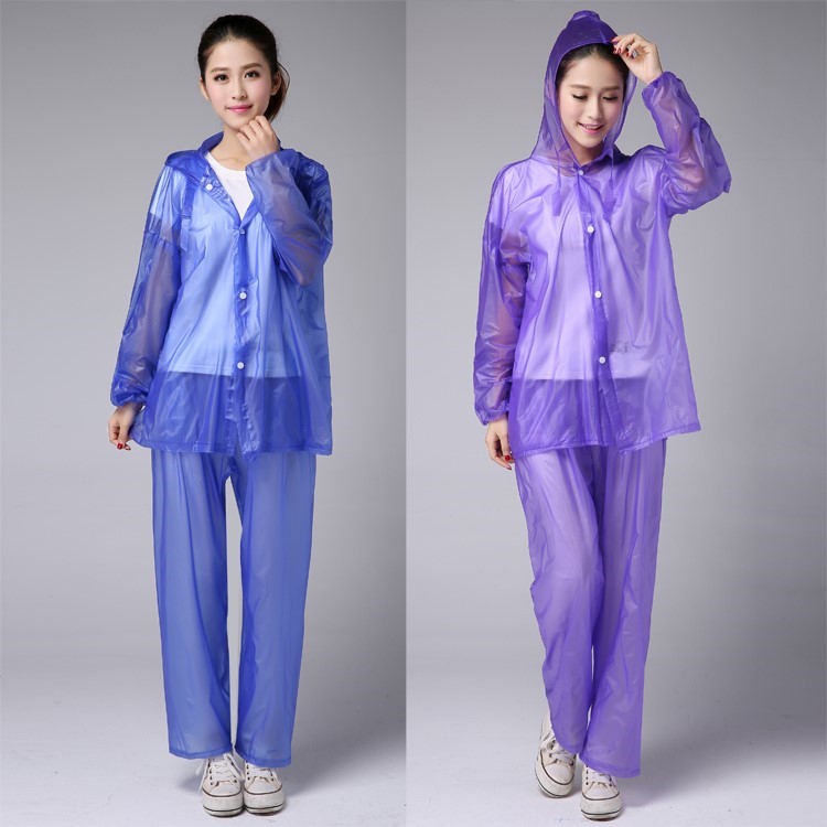 Áo mưa bộ trong suốt chạy xe máy