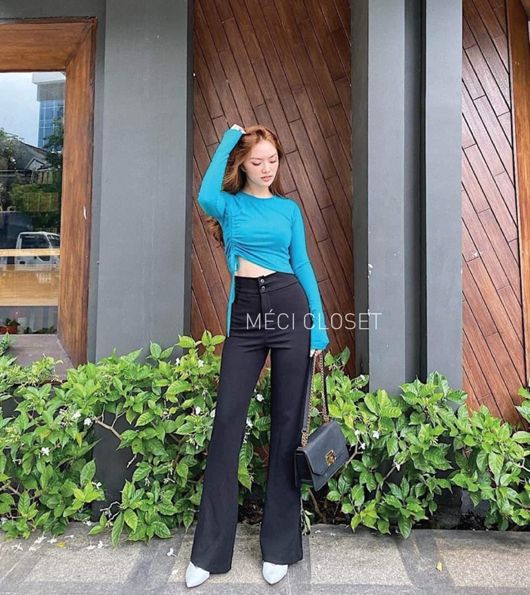 Quần Loe 2 Khuy Dáng Dài Sang chảnh mã 306