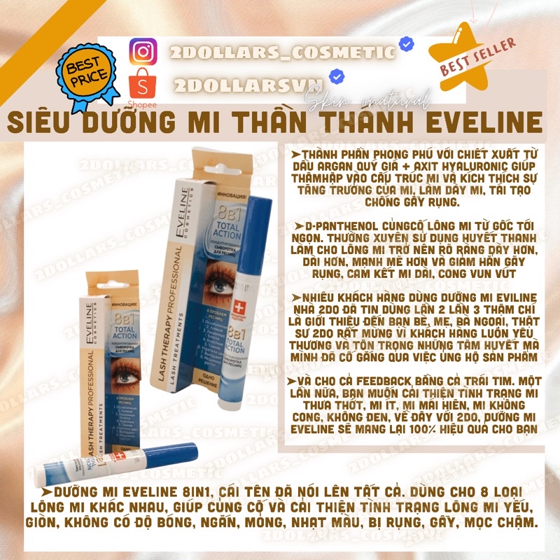 Tinh Chất Dưỡng Dài Mi Eveline Giúp Mi Chắc Khỏe