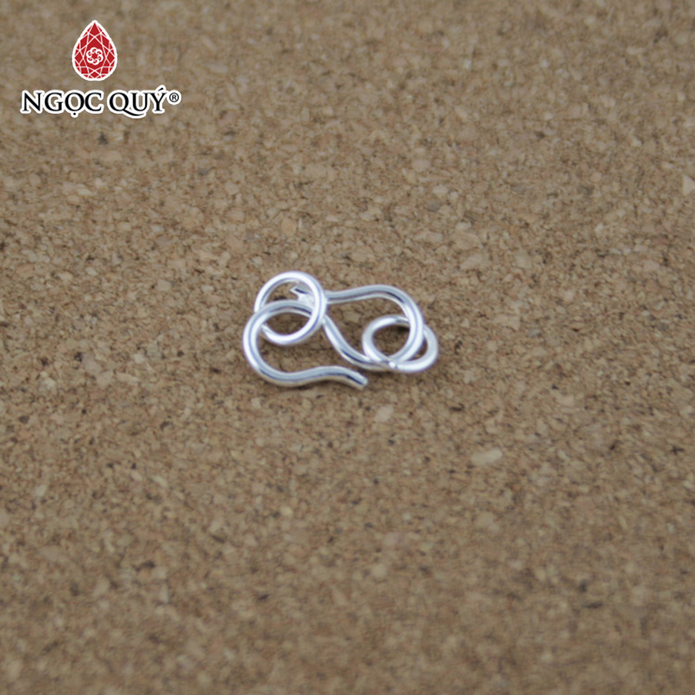 [HCM]Charm bạc khóa chữ S - Ngọc Qúy Gemstones