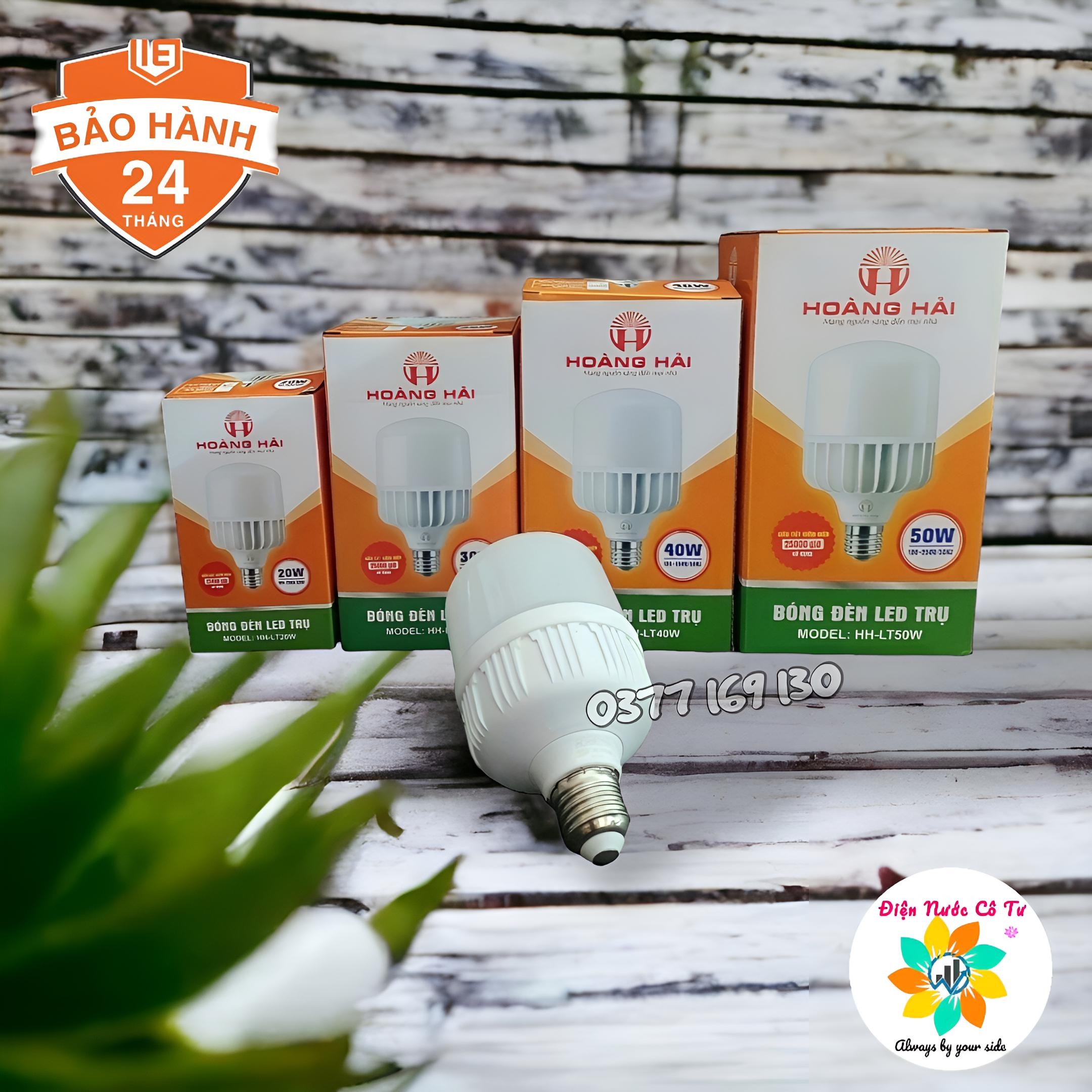 Bóng trụ led 220v 20/30/40/50w hoàng hải
