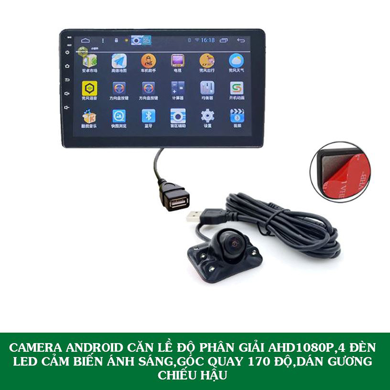 Camera Cập Lề Android AHD 1080P,Chân Cắm USB