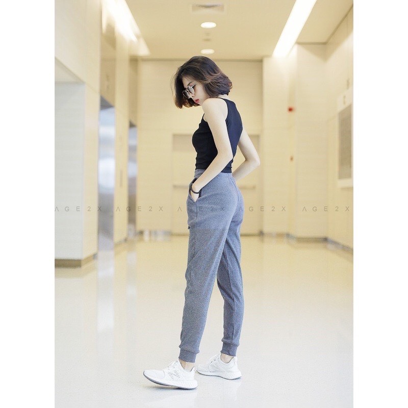 Quần Jogger Nữ Len Tăm -Quần Thể thao jogger Nữ Chất Dày Dặn Co Giãn 4 chiều thấm hút mồ hôi-mã Len Tăm.