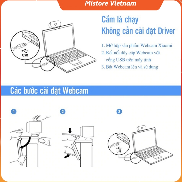 Webcam Full HD 1080p Xiaomi W88 bản quốc tế