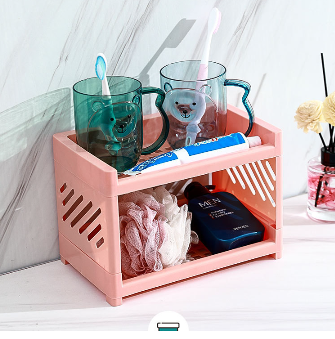 Kệ Nhựa Mini 2 Tầng Để Bàn Gọn Gàng