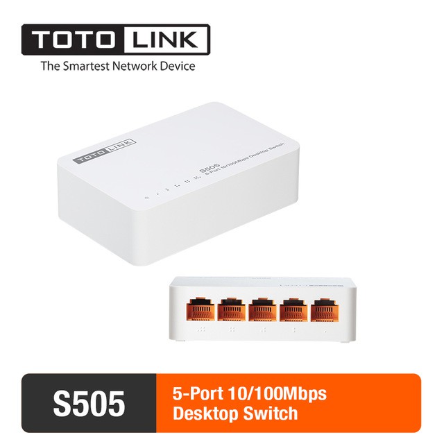 Switch 5 cổng 10/100Mbps TOTOLINK S505 - Hãng phân phối chính thức