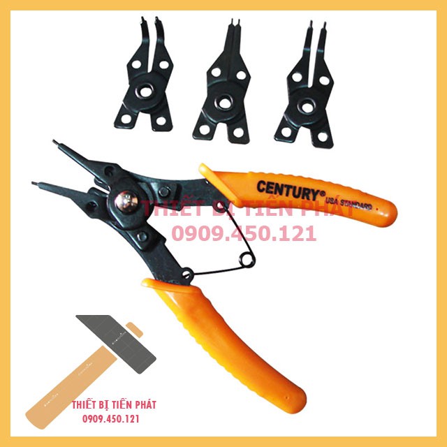 Bộ Kềm, Bộ Kìm Mở Phe Đa Năng 4 Đầu CENTURY Mã 120627-4S Chất Liệu Thép Cr-V (Chính Hãng)