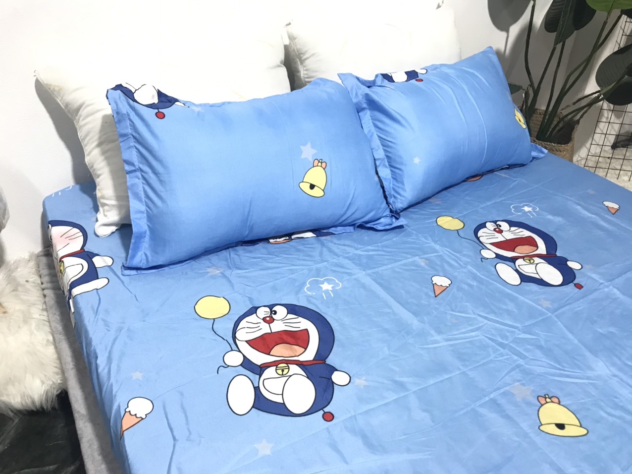 Bộ Ga Gối 3 Món ( Gồm 1 Ga Bo Chun + 2 Vỏ Gối) Mã CH201