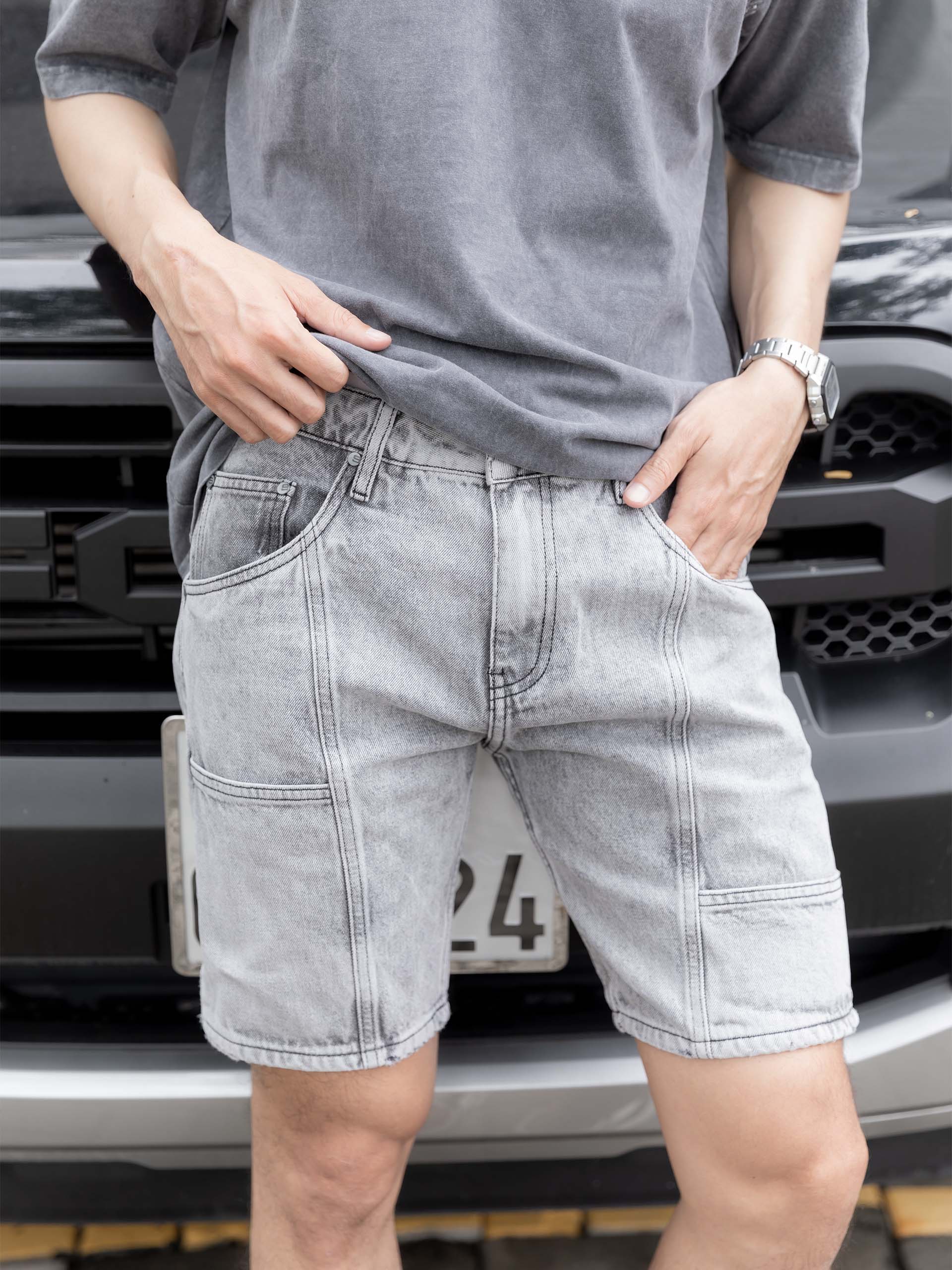Quần Short Nam SlimStraight Jean , QD003495_SOMEHOW
