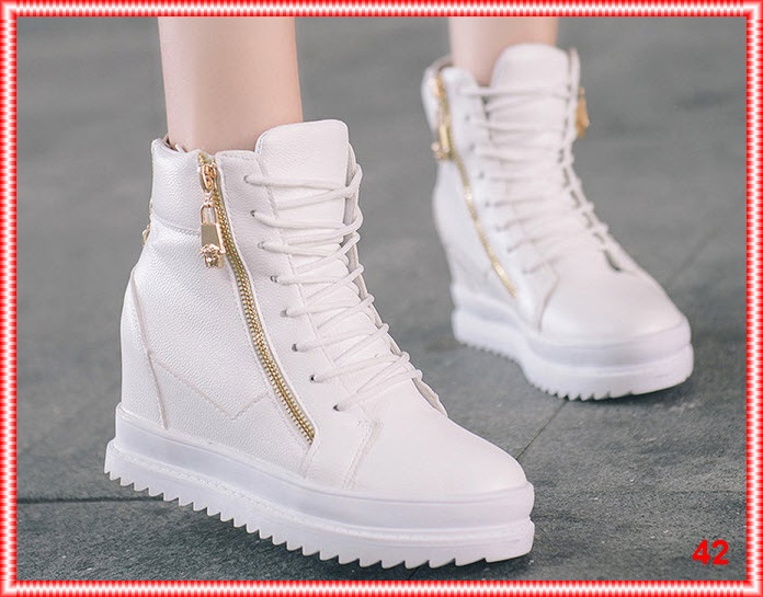 Giày boot nữ cao cổ đế độn phong cách Hàn Quốc B042