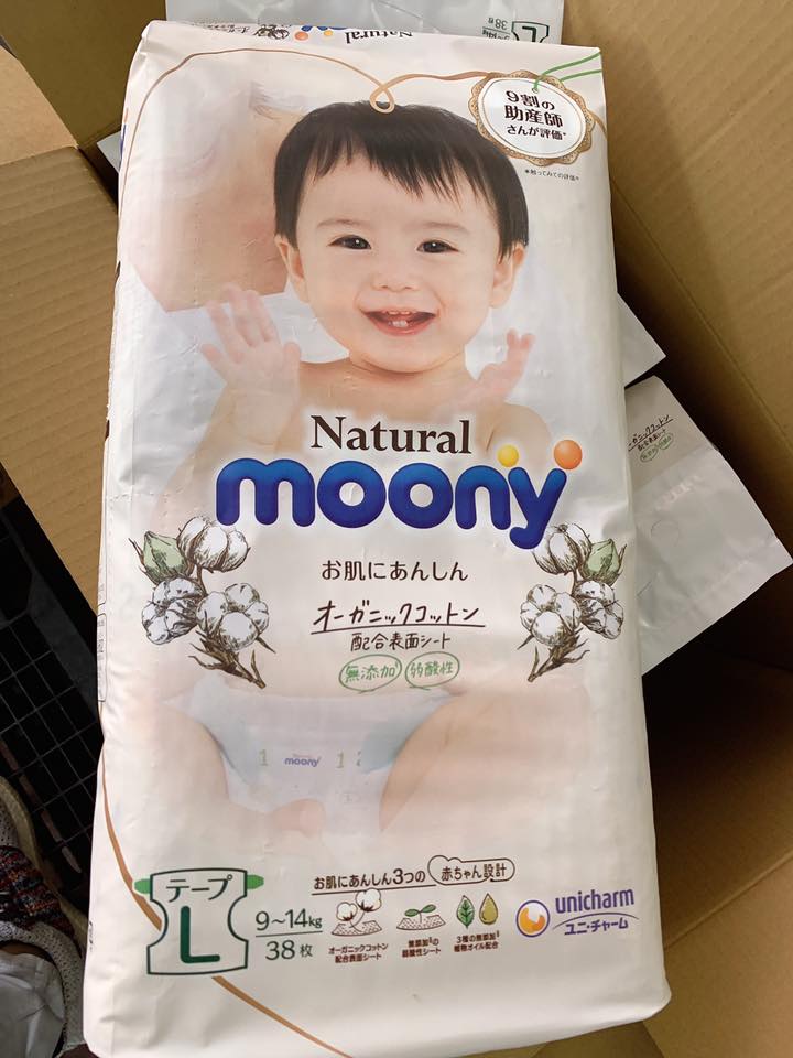 Bỉm quần Moony natural M46/L36/XL32